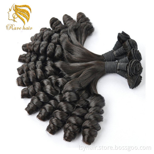 Wholesale Super Double Drawn FUNMI Hair Extensions,Cheap Super Fumi Curl 100% Human Hair Weft Weave Double Drawn Weave In Niger